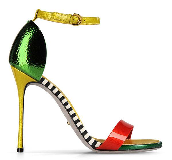 Flashyâ€ Sandals in Green by Sergio Rossi (SpringSummer 2013)