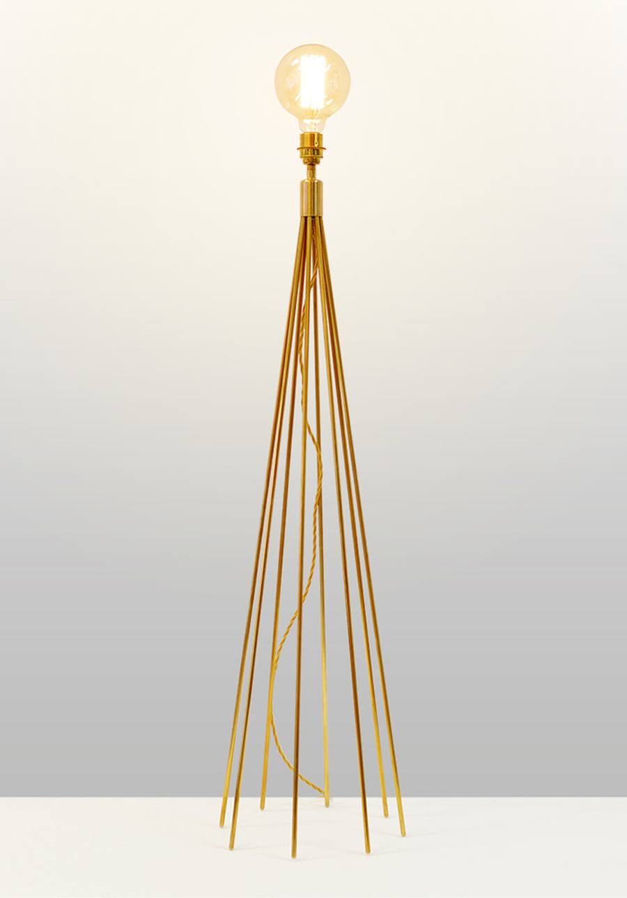AURORA  floor lamp in anodized gold by Charles Lethaby Lighting