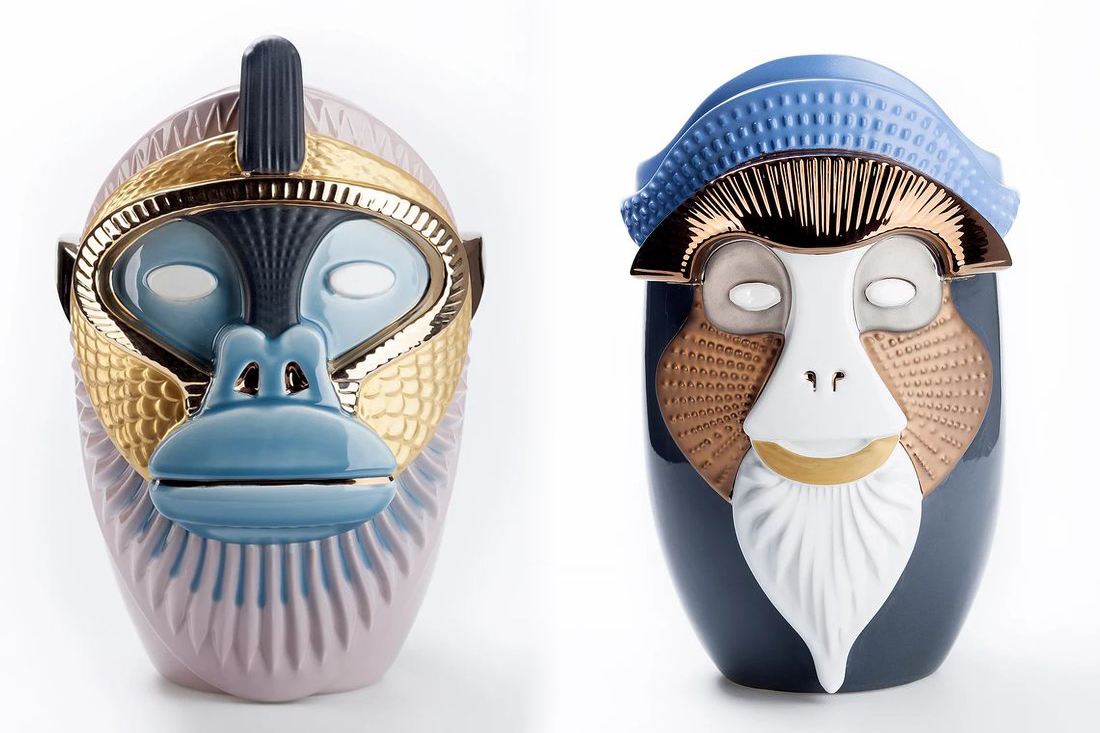 Primates Ceramic Vases for Bosa Ceramiche by Elena Salmistraro