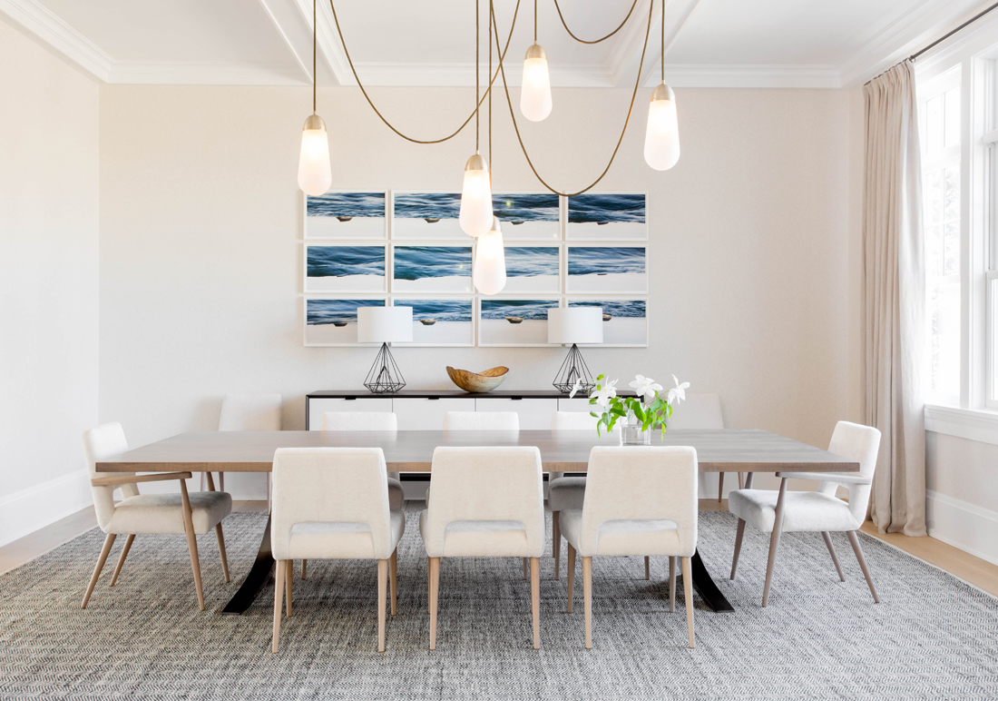 Contemporary Hamptons Dining Room by Tamara Magel | DPAGES