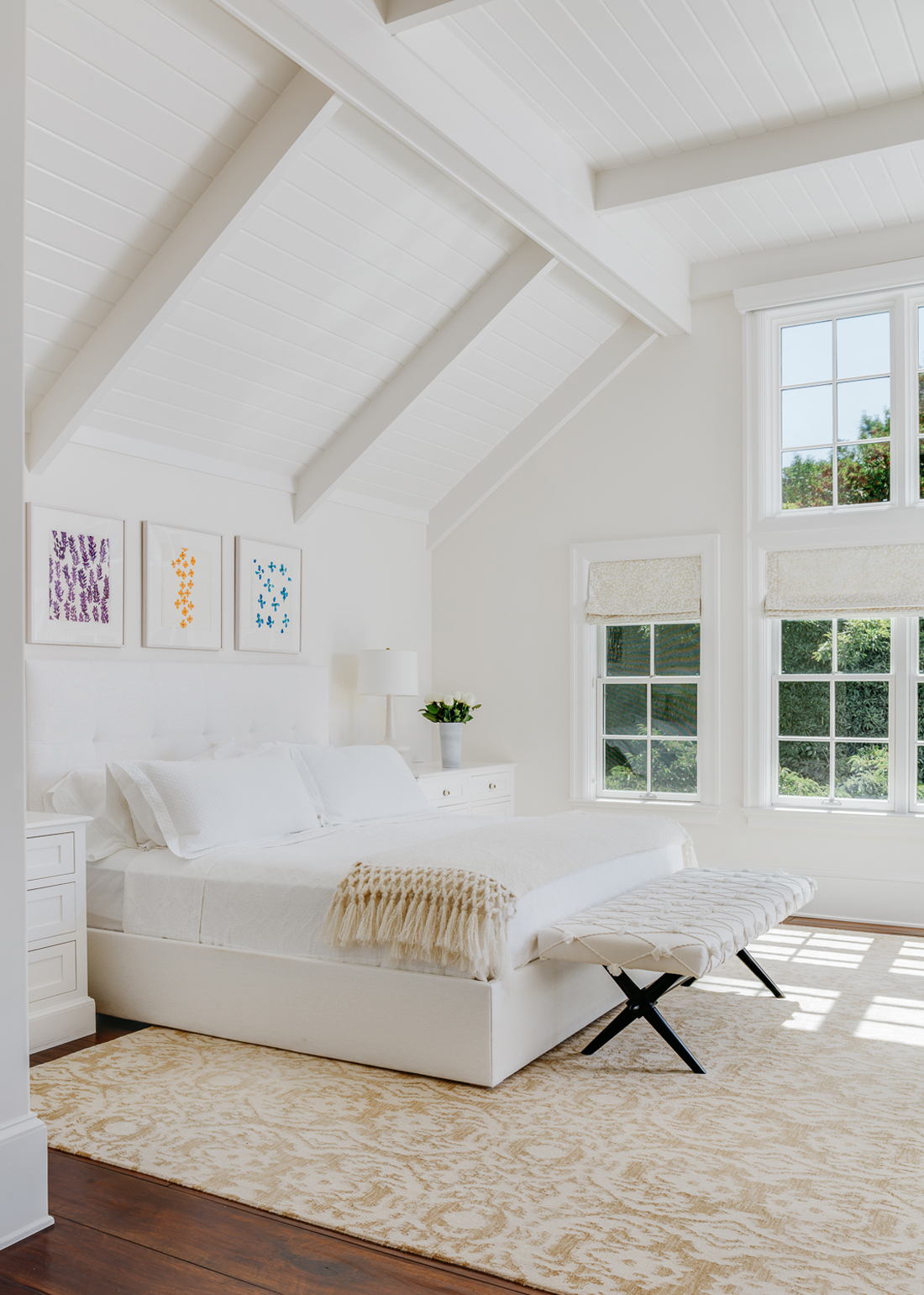 Contemporary White Bedroom by Eche Martinez
