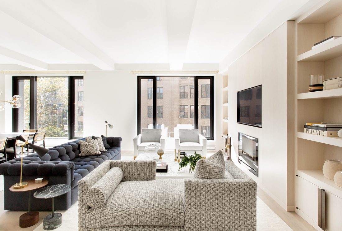 Contemporary Tribeca Living Room by Tamara Magel
