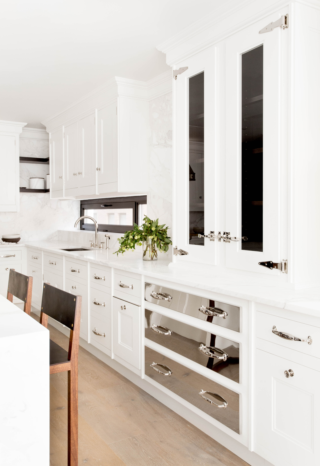 Classic White & Marble Kitchen by Christopher Peacock