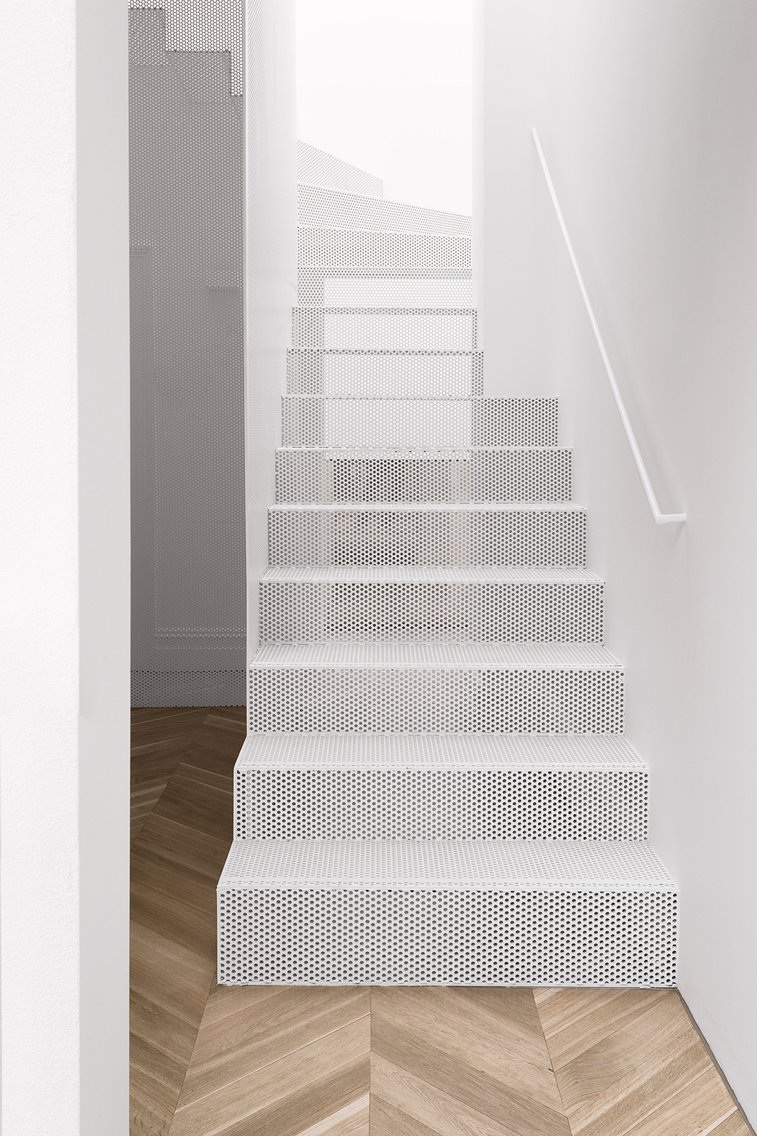 Perforated Metal Staircase by Renato D'Ettorre