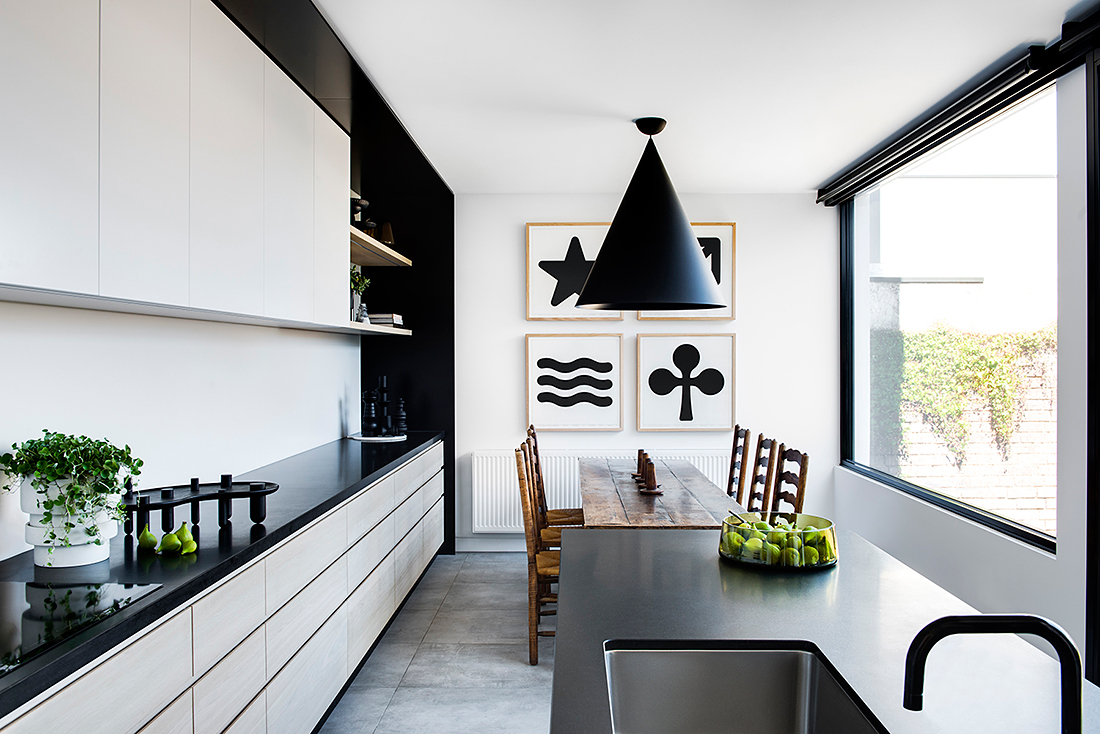 Black & White Kitchen Design by SJB