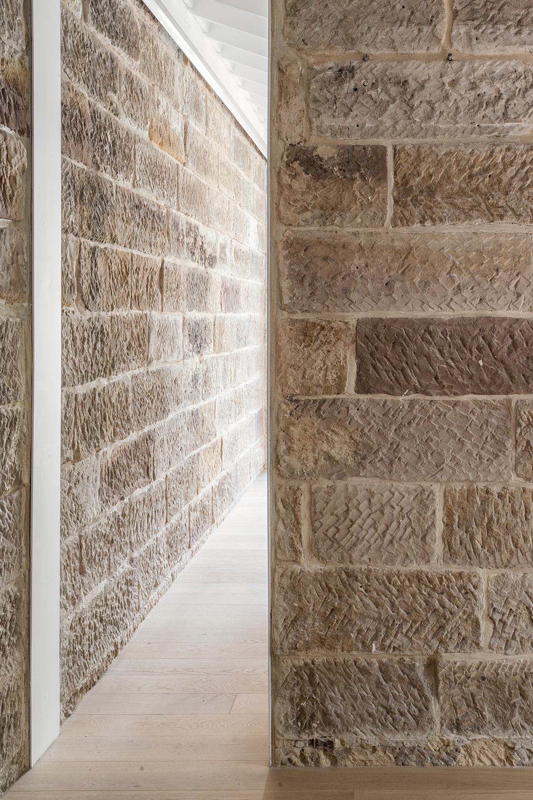 Rusticated Stone Hallway