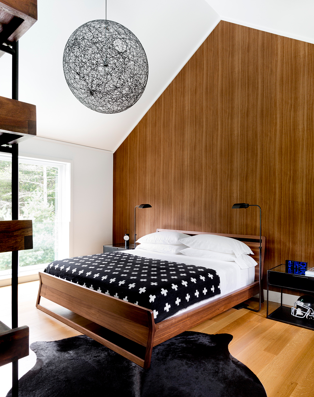 Wood Paneled Masculine Bedroom | DPAGES