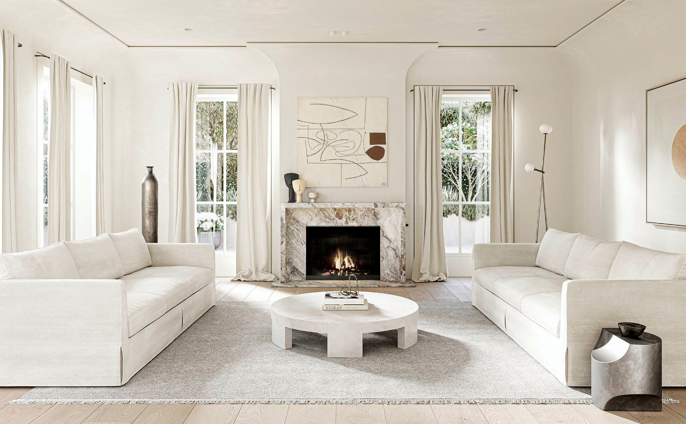Neutral Living Room by Conrad Architects | DPAGES