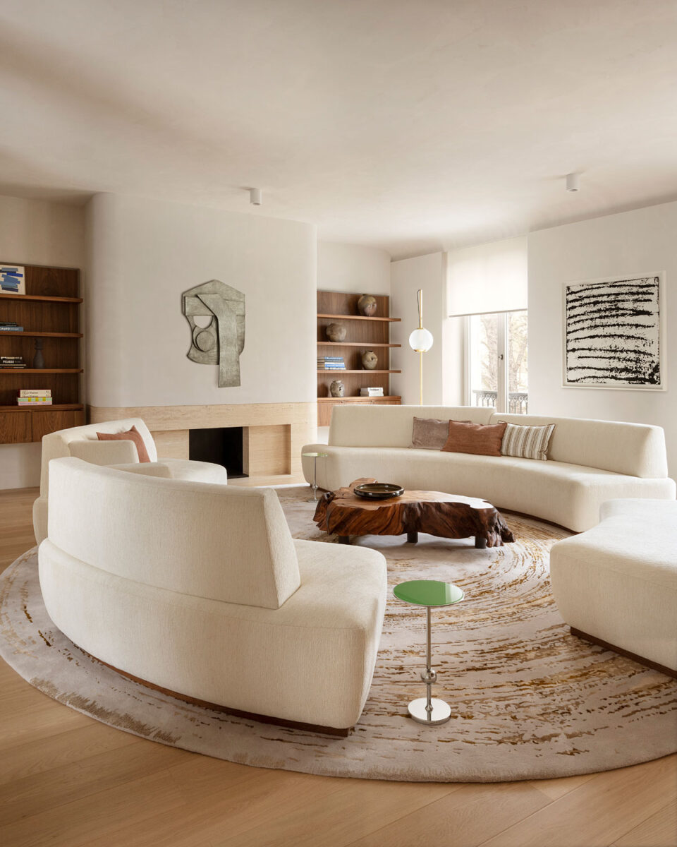 Living Room With Curved Sofas | DPAGES