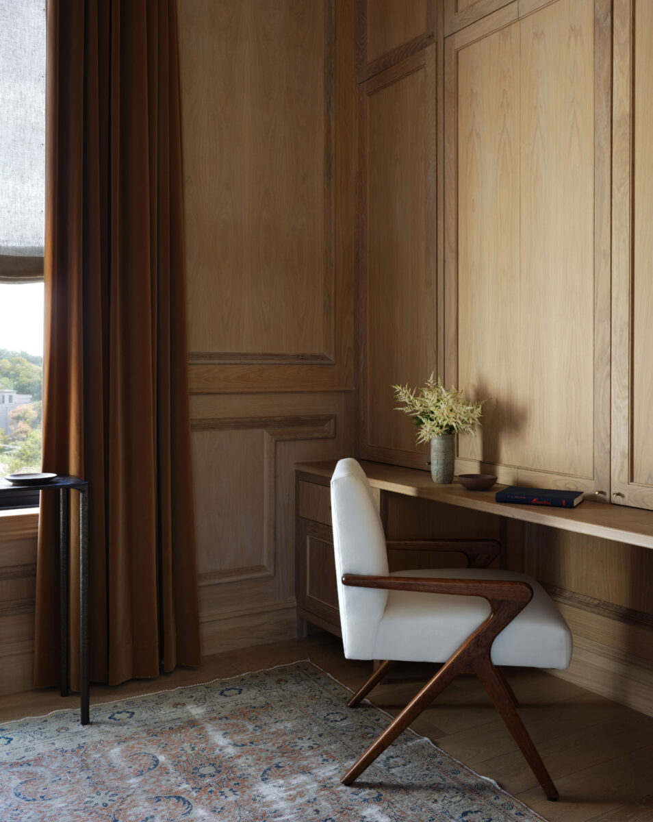 Wood Paneled Home Office | DPAGES