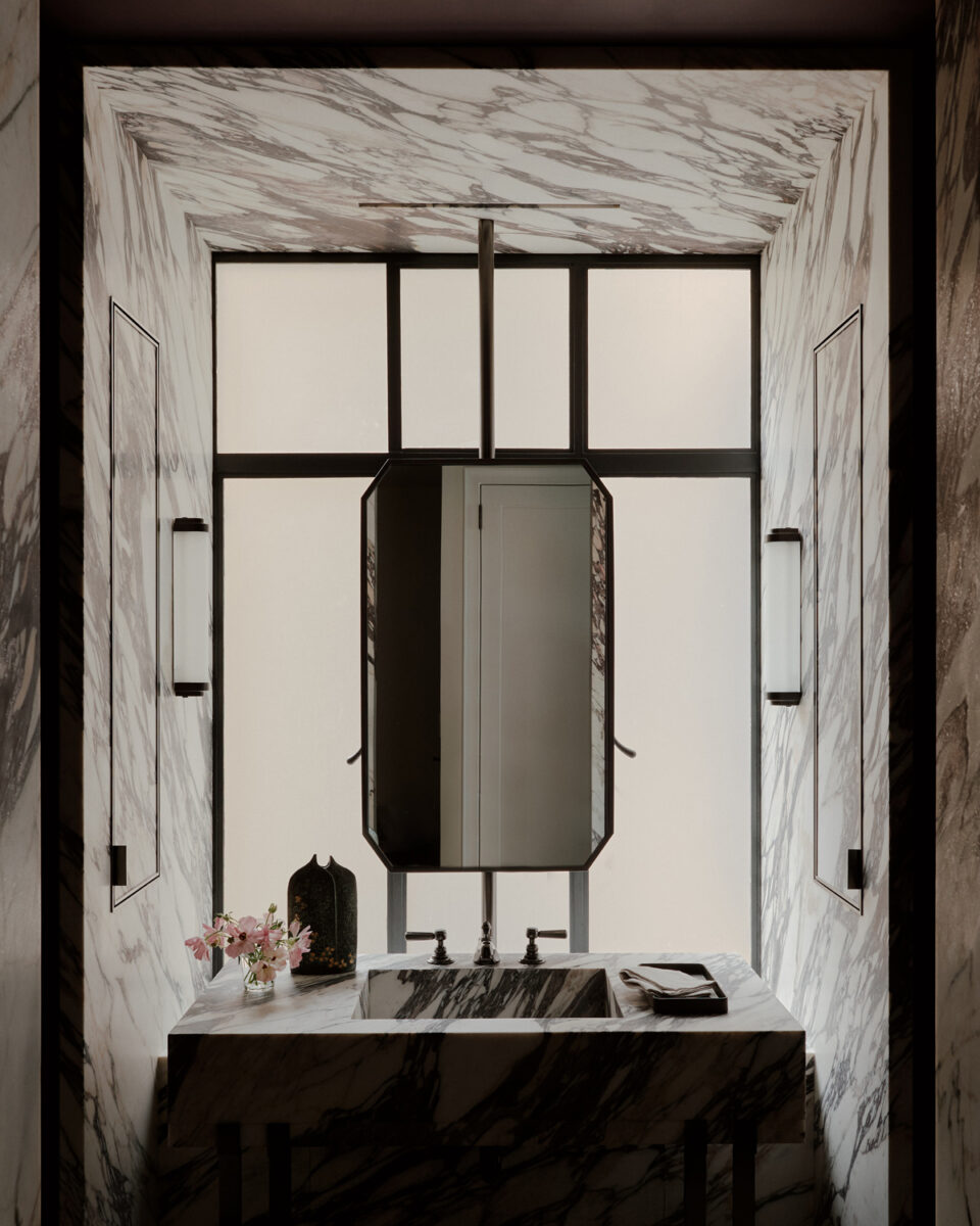 Dramatic Marble Bathroom