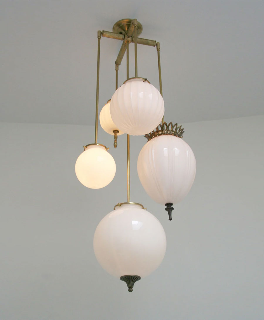 Milk Glass Chandelier | DSHOP