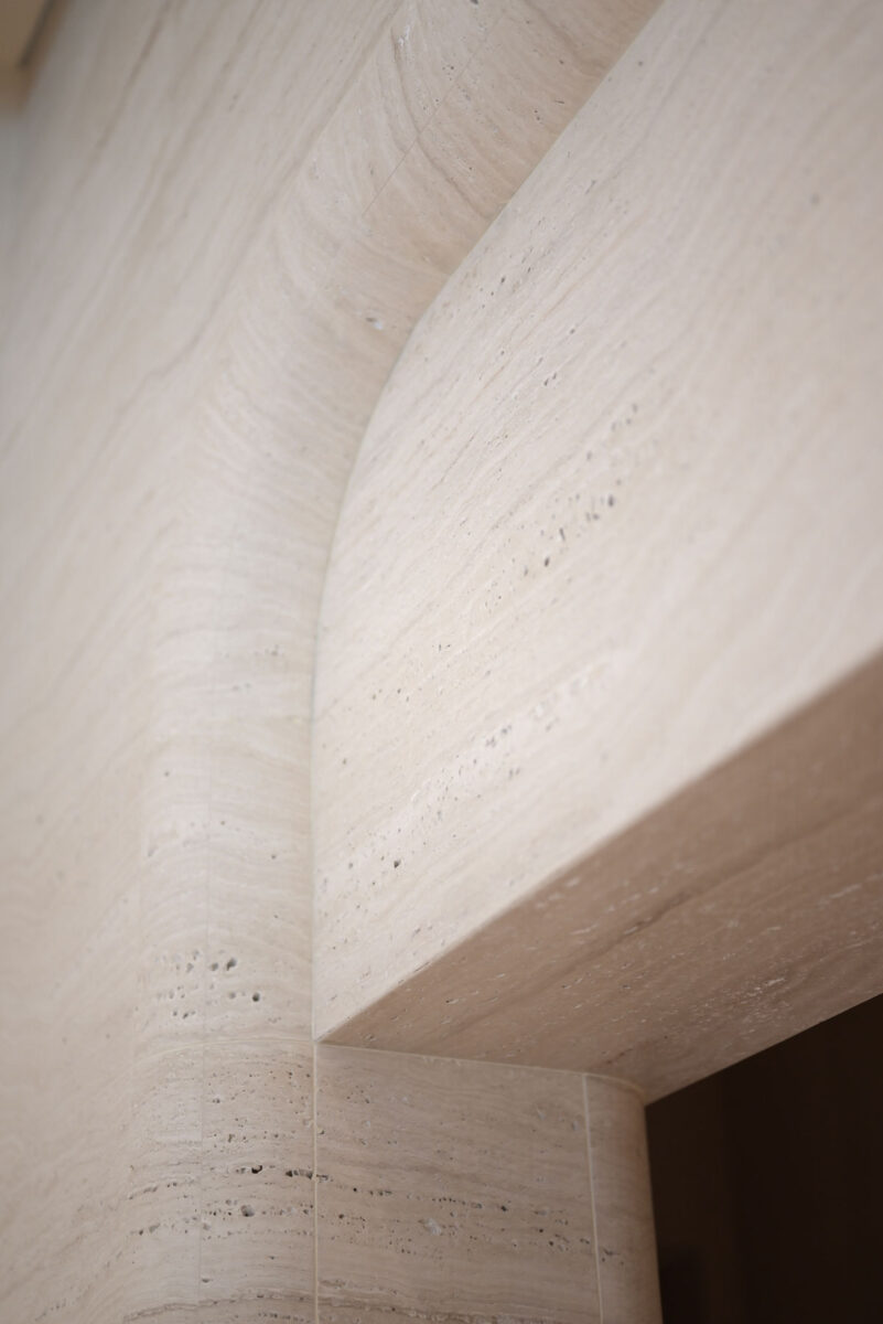 Travertine Fireplace