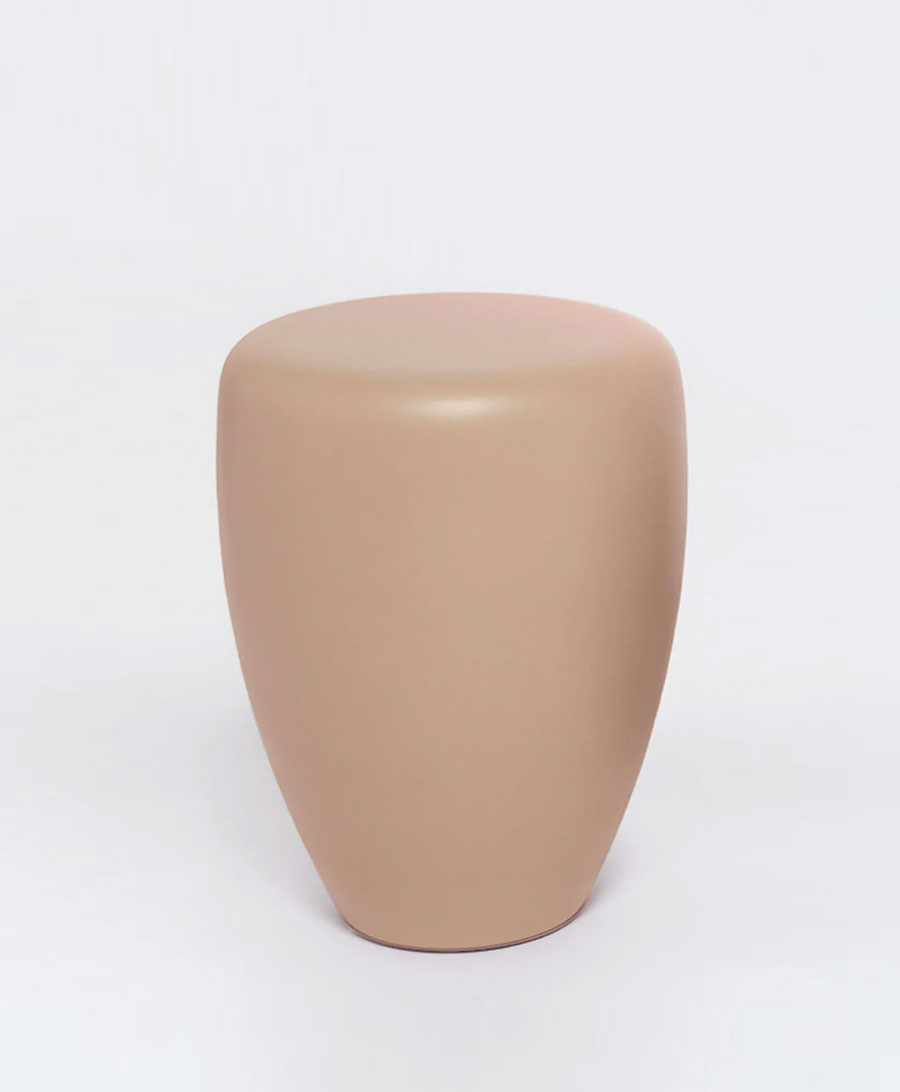 Beige Lacquered Side Table