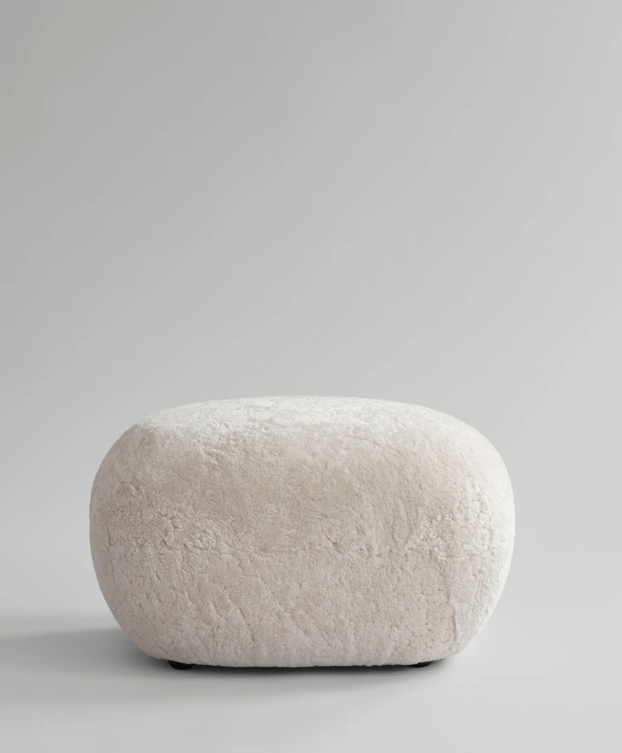 Sheepskin Ottoman | DSHOP