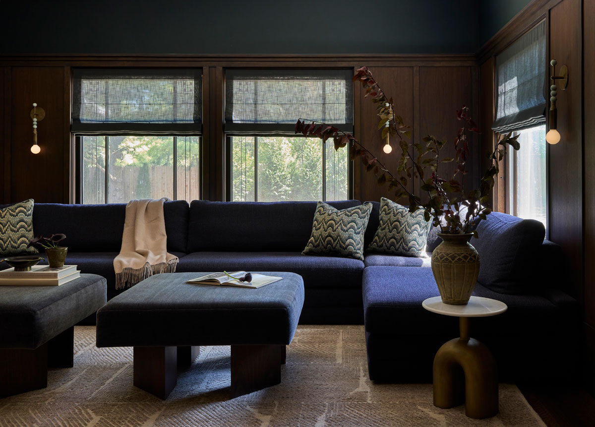 Dark Wood Paneled Den