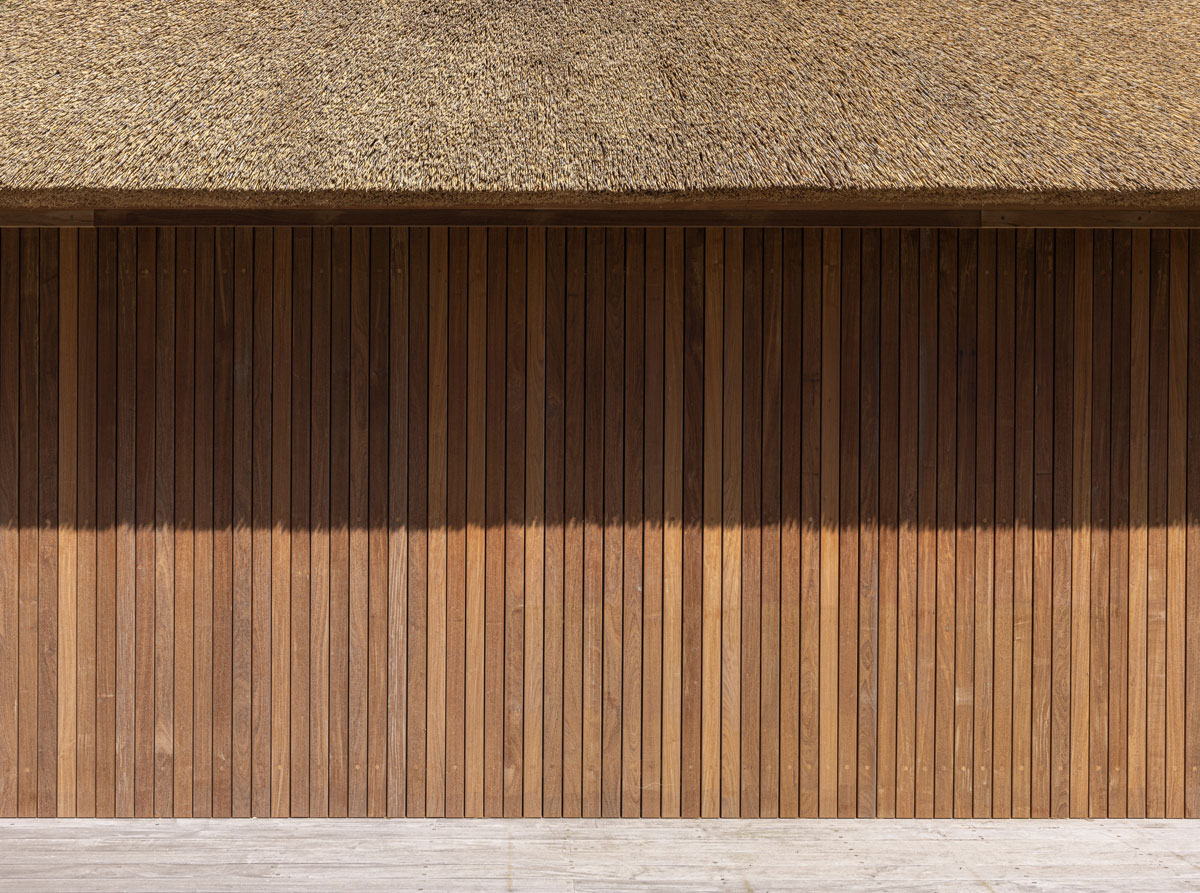 Narrow Wood Paneled Facade