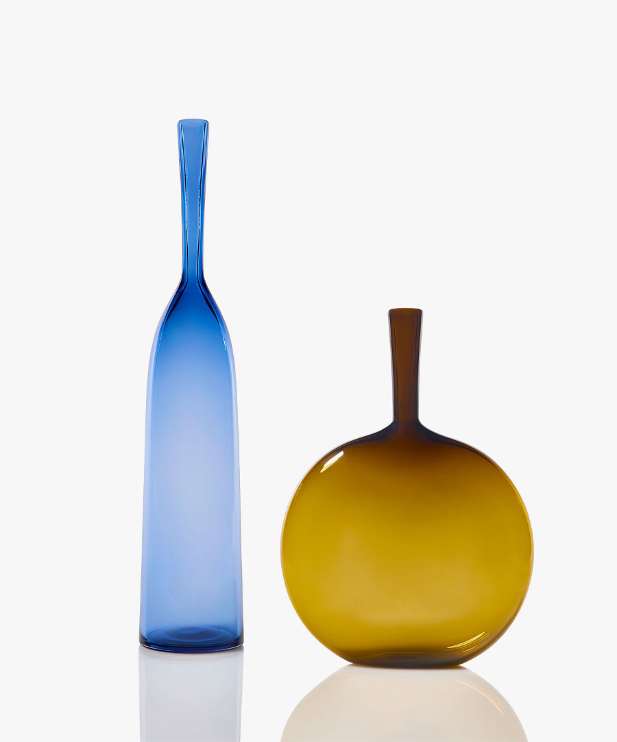 Cariati Glass Art in Blue & Topaz | DSHOP