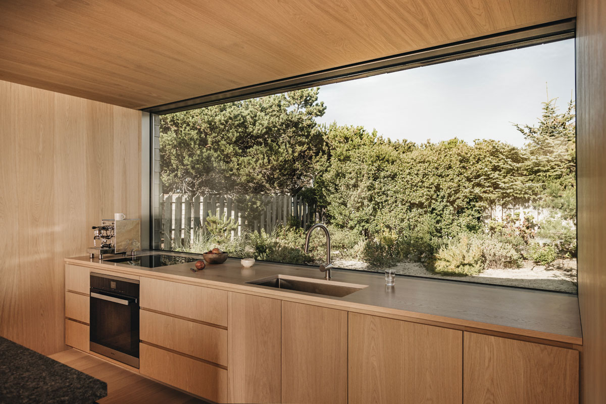 Minimalist natural wood kitchen