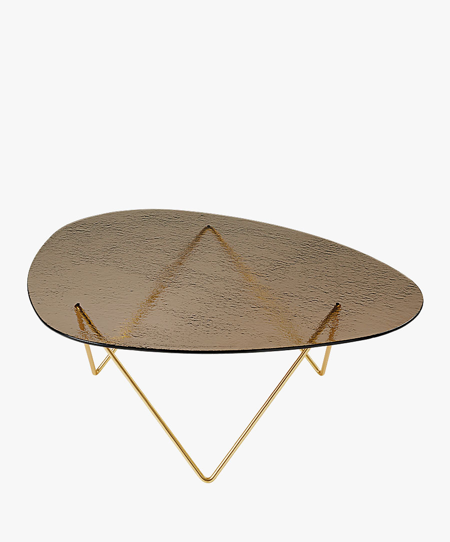 Gubi Pedrera Coffee Table in Smoke Glass | DSHOP